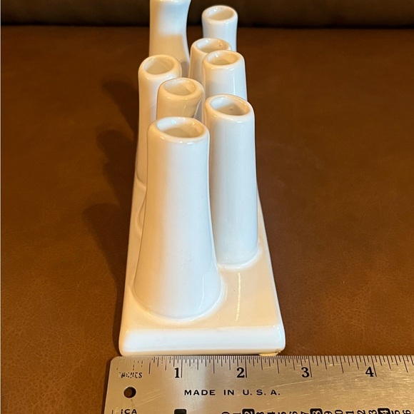 8 Multi Bud Vase in White - Picture 4 of 5